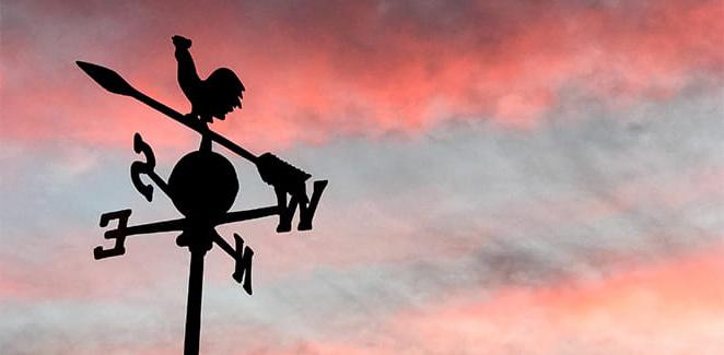 Weathervane in the sky